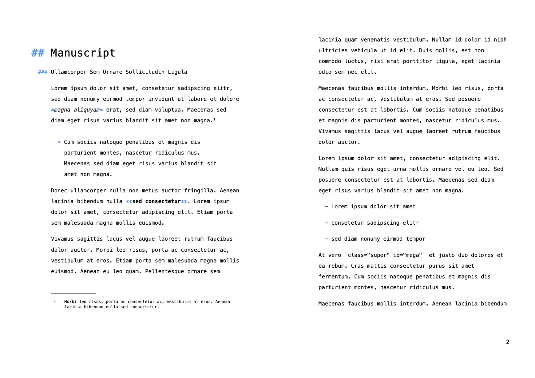 Manuscript - Ulysses Styles & Themes