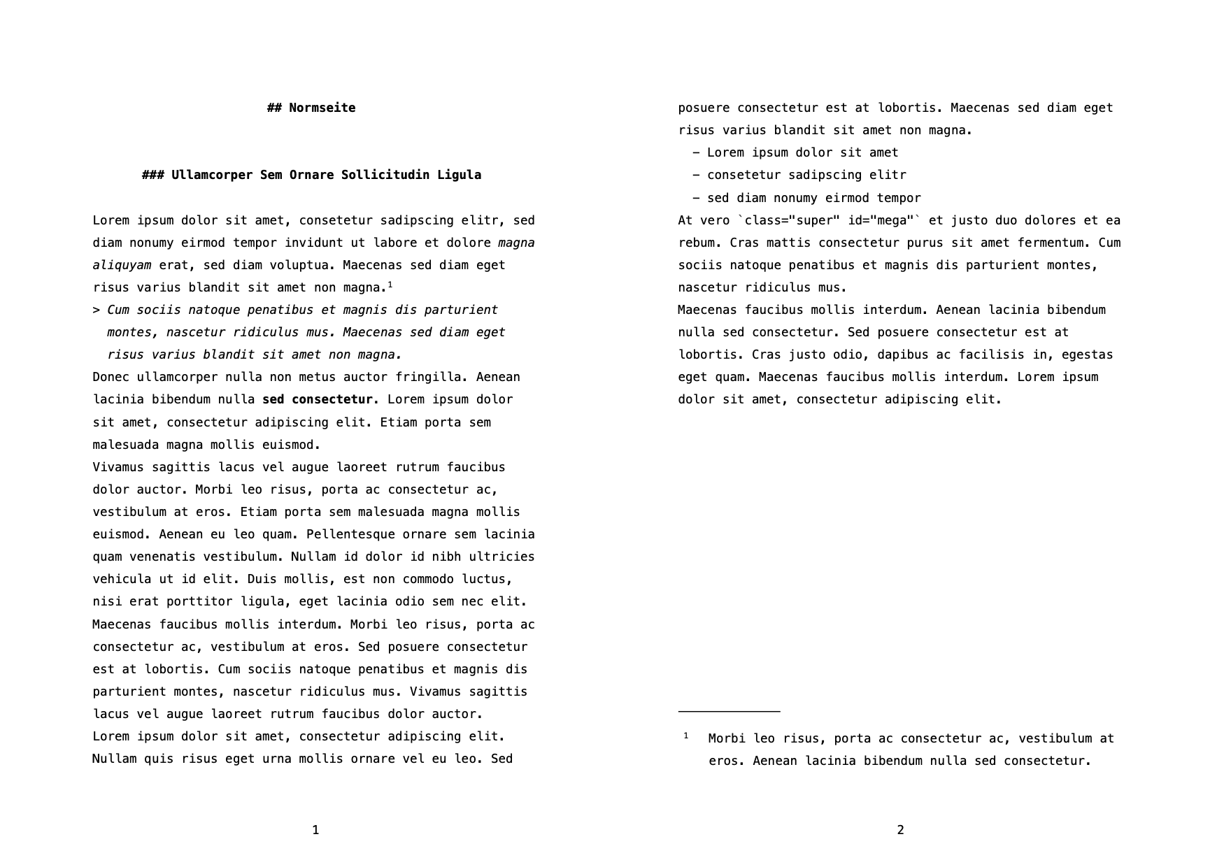 Normseite - Ulysses Styles & Themes