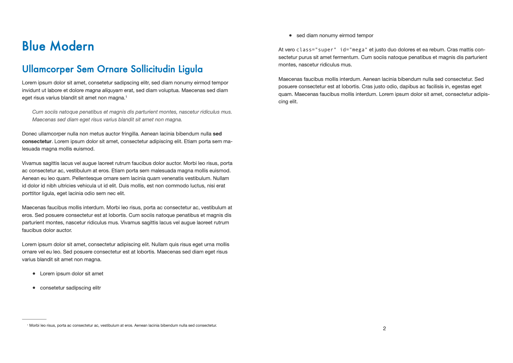 Blue Modern - Ulysses Styles & Themes