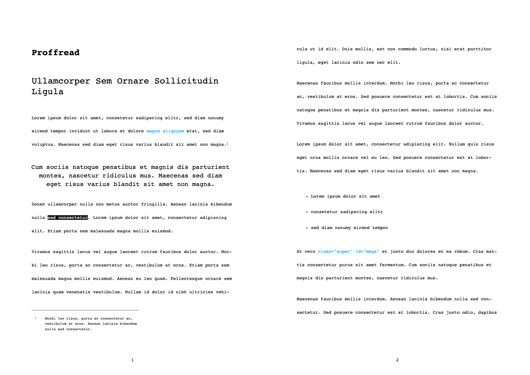 Proffread - Ulysses Styles & Themes