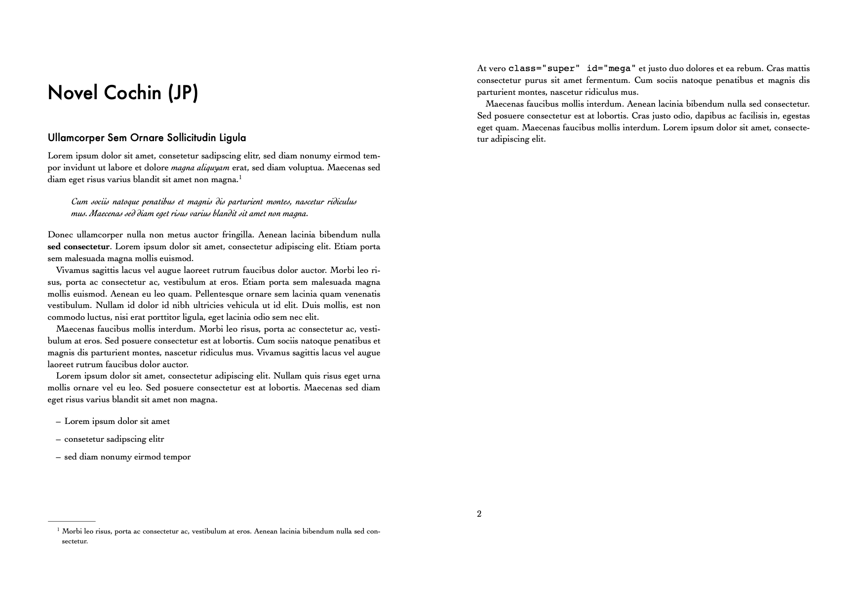Novel Cochin (JP) - Ulysses Styles & Themes