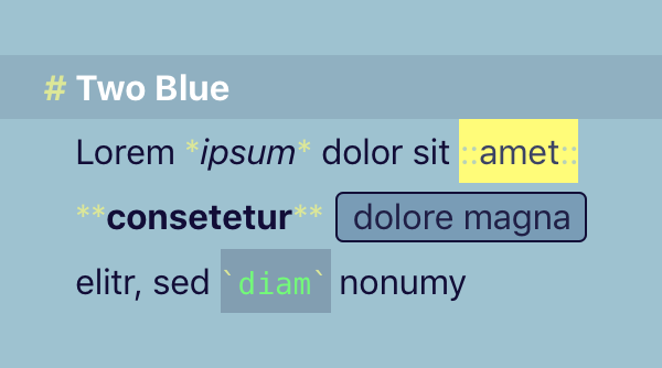 Two Blue - Ulysses Styles & Themes