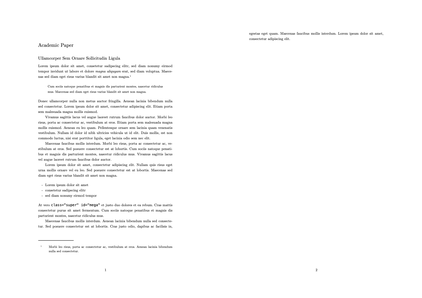 Academic Paper - Ulysses Styles & Themes