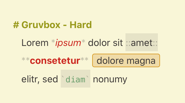 Gruvbox - Hard - Ulysses Styles & Themes