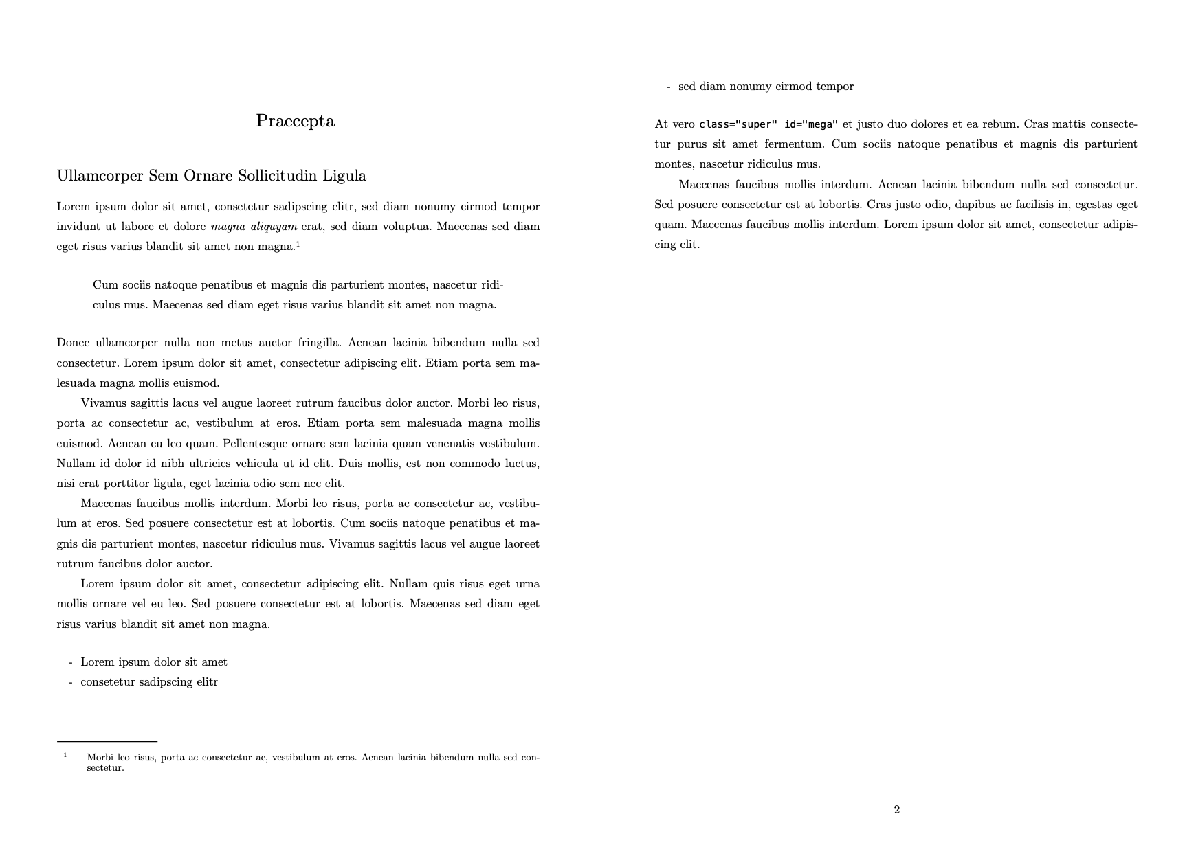 Praecepta - Ulysses Styles & Themes