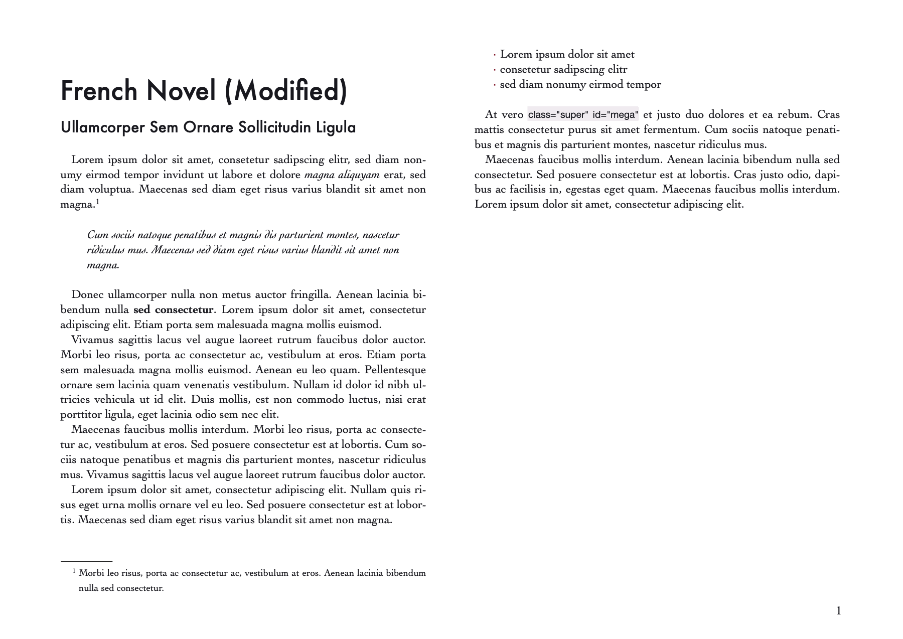 French Novel (Modified) - Ulysses Styles & Themes