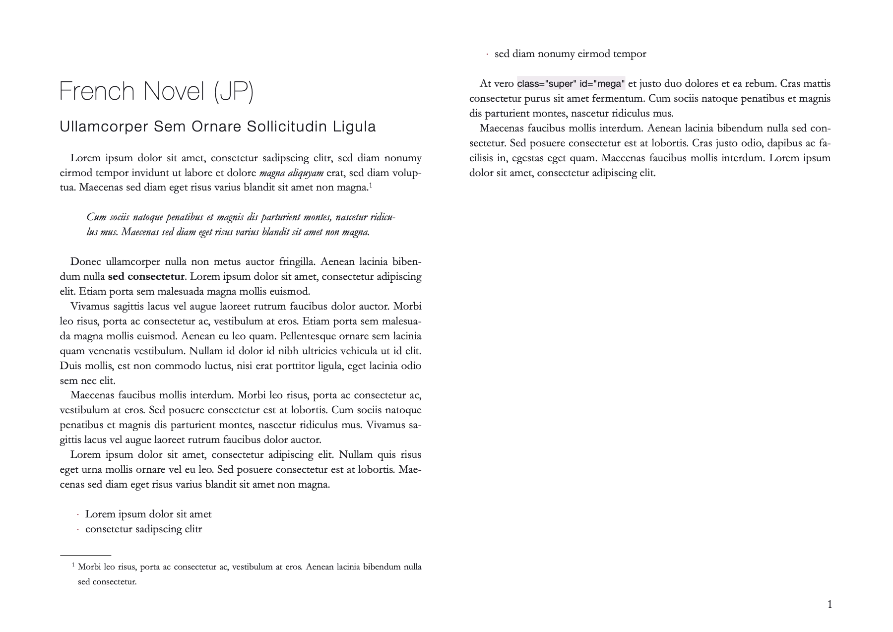 French Novel (JP) - Ulysses Styles & Themes
