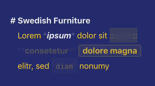 Editor Theme “Swedish Furniture“ by Serpententacle