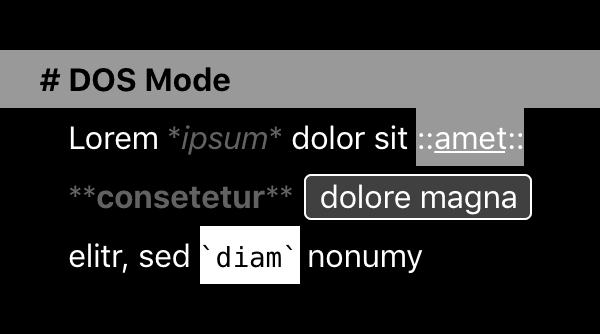 Editor Theme “DOS Mode“ by tmartschinke