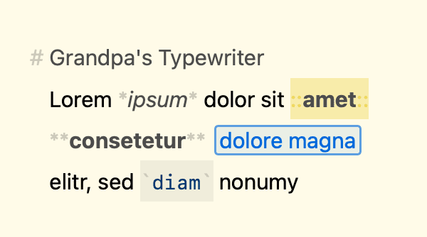 Editor Theme “Grandpa's Typewriter“ by Peter Milo