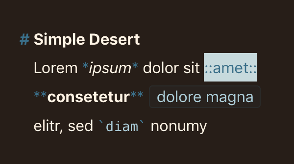 Editor Theme “Simple Desert“ by desertmotion