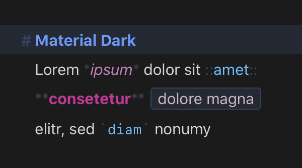 Editor Theme “Material Dark (NEW - light mode)“ by mliquori