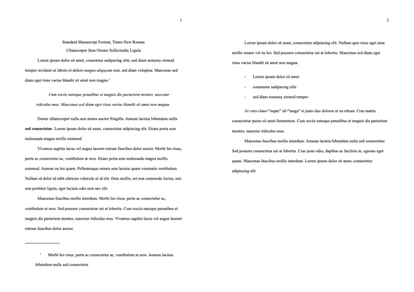 Export Style “Standard Manuscript Format, Times New Roman“ by Tobias Horvath