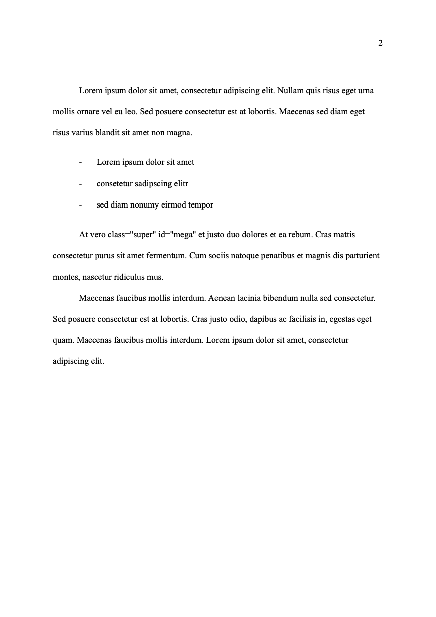 Standard Manuscript Format, Times New Roman Preview 2